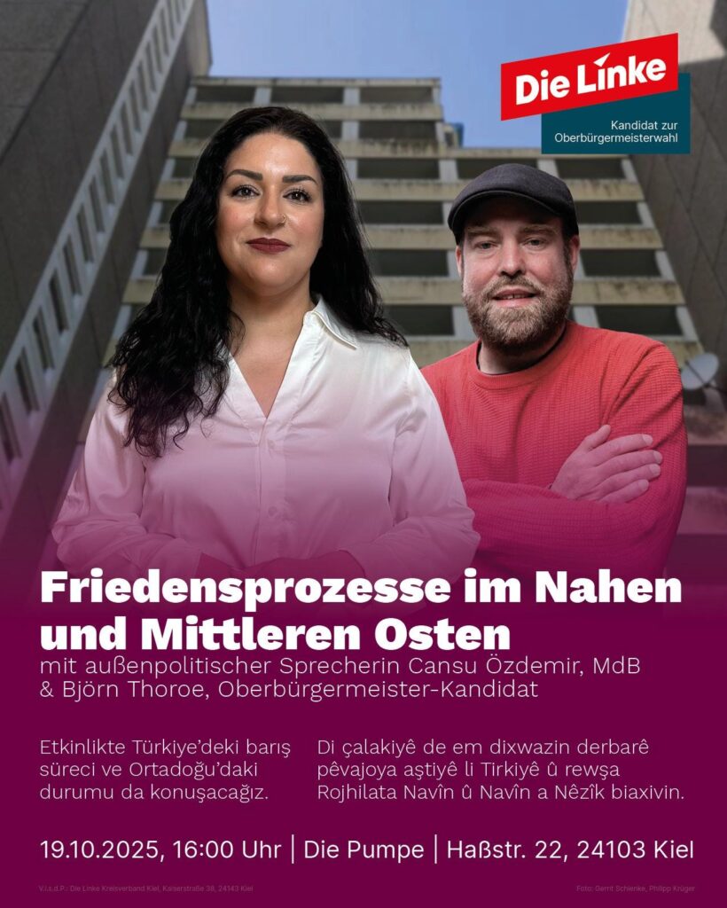signal-2025-10-09-18-41-27-788 Friedensprozesse im Nahen und Mittleren Osten. Mit außenpol. Sprecherin Cansu Özdemir und Björn Thoroe, OB-Kandidat.